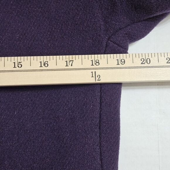 J‎ Crew Cocoon Coat Italian Stadium Cloth Nello Gori Wool Purple Size 0 - Picture 9 of 12